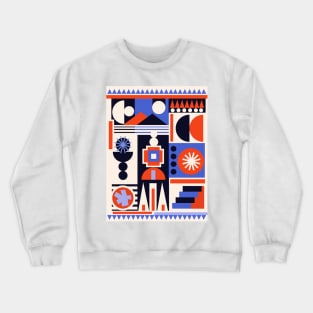 Contemporary Geometric Expression Crewneck Sweatshirt